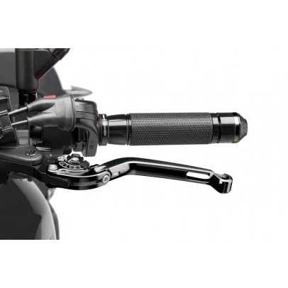 Clutch lever without adapter PUIG foldable black/black