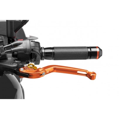 Clutch lever without adapter PUIG foldable orange/gold