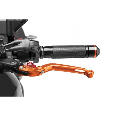 Clutch lever without adapter PUIG foldable orange/red