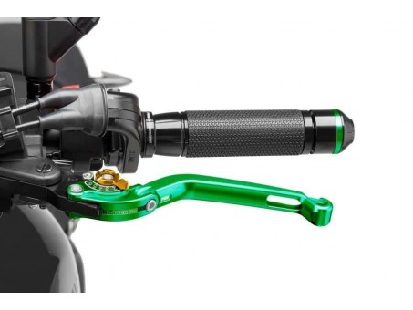 Clutch lever without adapter PUIG foldable green/gold