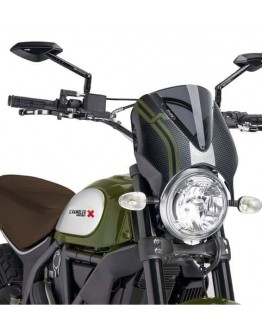 Parbriz PUIG RETROVISION 8192F aspect carbon fumuriu inchis SCRAMBLER 15-17 SCRAMBLER 15-17