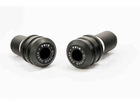 Frame sliders PUIG VINTAGE black with grey rubber