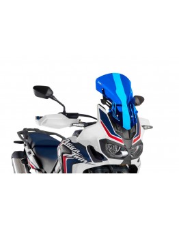 Parbriz PUIG RACING cu SUPPORT + PROTECTION 9155A Albastru + KIT FIX. AFRICA TWIN 16'-17' + KIT FIX. AFRICA TWIN 16'-17' + KIT FIX. AFRICA TWIN 16'-17'