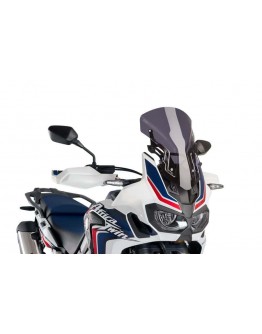 Parbriz PUIG RACING cu SUPPORT + PROTECTION 9155F fumuriu inchis + KIT FIX AFRICA TWIN 16'-17' + KIT FIX AFRICA TWIN 16'-17' + KIT FIX AFRICA TWIN 16'-17'