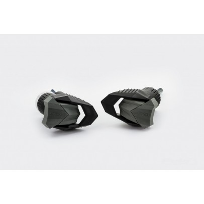 Frame sliders PUIG R19 black with grey rubber