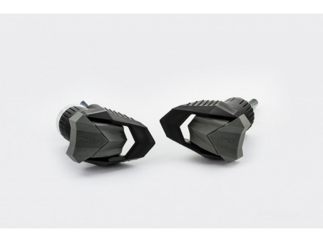 Frame sliders PUIG R19 black with grey rubber