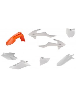 Kit plastice POLISPORT - KTM SX - Alb Portocaliu