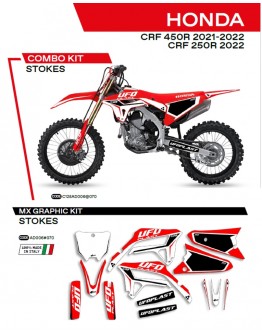 Kit grafic UFO HONDA CRF 250R '22; CRF 450R '21-'22 STOKES culoare Rosu