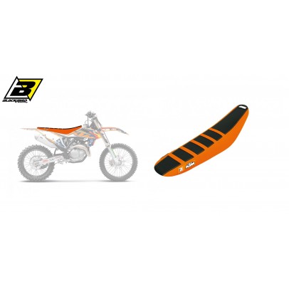 Husă șa BLACKBIRD KTM SX/SXF '19-'22, EXC '20-'23 ZEBRA culoare Portocaliu Negru