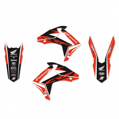 Kit grafic BLACKBIRD HONDA CRF 250R '14-'17, CRF 450R '13-'16 DREAM 4 culoare Rosu Negru