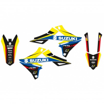 Kit grafic BLACKBIRD SUZUKI RMZ 250 '19-'24, RMZ 450 '18-'24 DREAM 4 culoare Galben Albastru