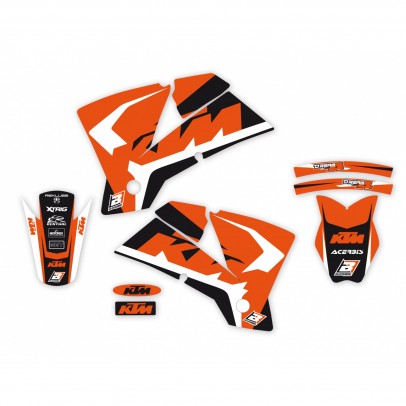 Kit grafic BLACKBIRD KTM EXC/EXC-F '03-'04, SX/SX-F '01-'04 DREAM 4 culoare Portocaliu Negru