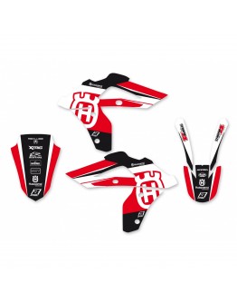 Kit grafic BLACKBIRD HUSQVARNA CR 125 '06-'08, WR 250/300 '06-'13 DREAM 4 culoare Rosu Alb Negru