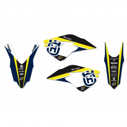 Kit grafic BLACKBIRD HUSQVARNA FC/TC '14-'15, TE/FE '14-'16 DREAM 4 culoare Albastru Galben