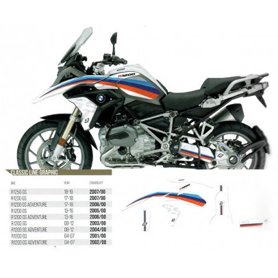 Kit grafic BLACKBIRD BMW R 1200GS ADVENTURE '14-'18 (CLASSIC LINE)