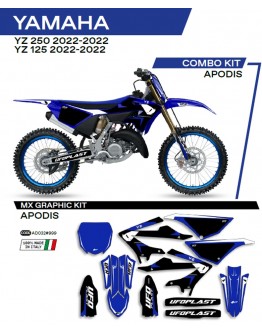 Kit grafic UFO YAMAHA YZ 125/250 '22 APODIS culoare OEM (Albastru/Alb/Negru)