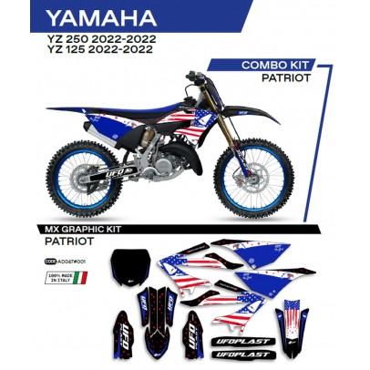 Kit grafic UFO YAMAHA YZ 125/250 '22 PATRIOT culoare Negru