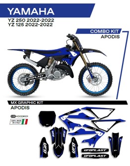 Kit grafic UFO YAMAHA YZ 125/250 '22 APODIS culoare Negru