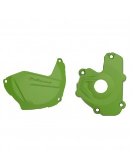 Kit protectii capac ambreiaj/alternator POLISPORT - KAWASKI KX 250F '13-'16 - Verde