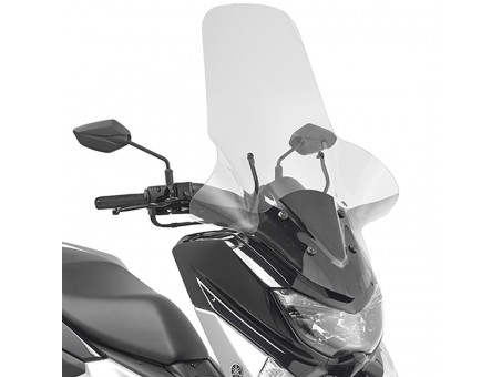 Parbriz moto KAPPA - YAMAHA N-Max 125-155 (15-19) 81,5 X 64,5 CM Transparent - necesar Kit montaj D2123KITK