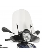 Parbriz moto KAPPA - PIAGGIO Medley 125-150 (16-19) 46,5 x 67 CM Transparent - necesar Kit montaj A5606AK