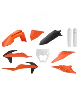 Kit plastice POLISPORT - (FULL KIT) KTM EXC/EXC-F TPI '20-'23 - Portocaliu Negru