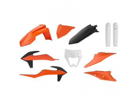 Kit plastice POLISPORT - (FULL KIT) KTM EXC/EXC-F TPI '20-'23 - Portocaliu Negru