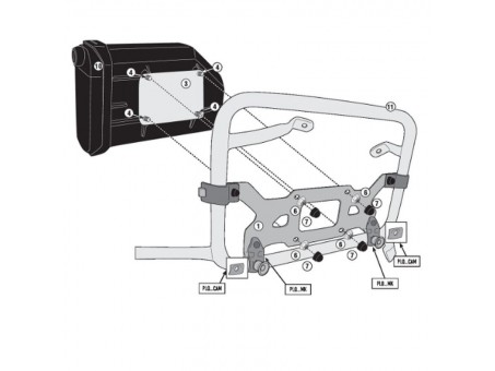 Suport trusa scule KAPPA - KS250 pentru cadru KLO1192MK/CAM HONDA NC 750X '21