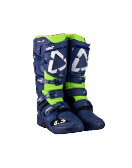 Cizme OffRoad Leatt Cross 4.5 - Albastru/Verde fluo