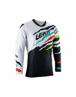 Tricou Leatt Moto 5.5 Ultraweld Jersey Tiger - Alb/Negru/Verde