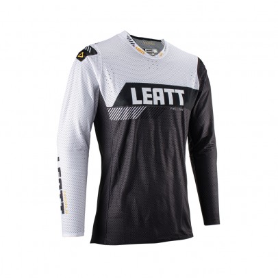 Tricou Leatt Moto 5.5 Ultraweld Jersey Graphite - Negru/Alb