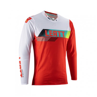 Tricou Leatt Moto 5.5 Ultraweld Jersey Red - Alb/Rosu