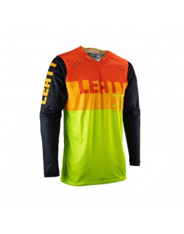 Tricou Leatt Moto 4.5 Lite Jersey Citrus - Portocaliu/Negru/Galben fluo	