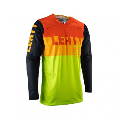 Tricou Leatt Moto 4.5 Lite Jersey Citrus - Portocaliu/Negru/Galben fluo