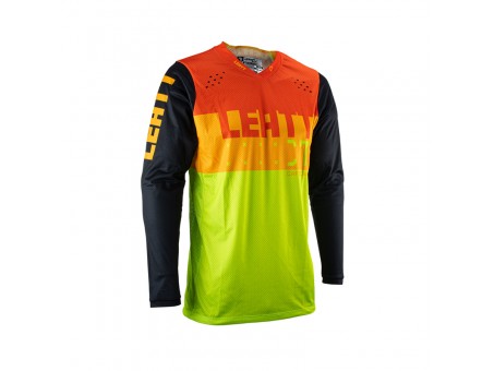 Tricou Leatt Moto 4.5 Lite Jersey Citrus - Portocaliu/Negru/Galben fluo