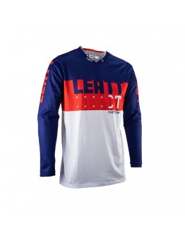 Tricou Leatt Moto 4.5 Lite Jersey Royal - Albastru/Alb/Rosu	