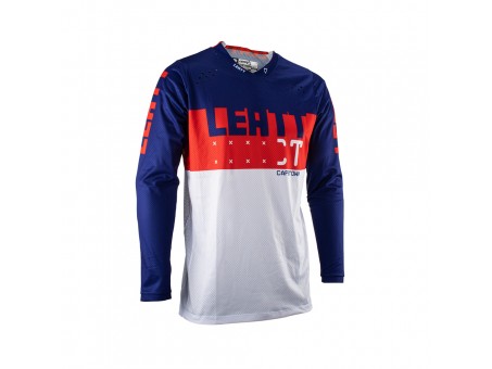 Tricou Leatt Moto 4.5 Lite Jersey Royal - Albastru/Alb/Rosu