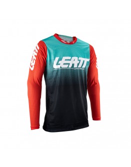 Tricou Leatt Moto 4.5 X-Flow Jersey Fuel - Negru/Albastru/Rosu