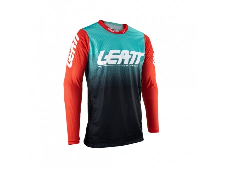 Tricou Leatt Moto 4.5 X-Flow Jersey Fuel - Negru/Albastru/Rosu