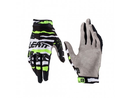 Manusi Offroad Leatt Moto 2.5 X-Flow Tiger - Negru/Alb/Galben fluo