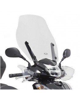 Parbriz moto KAPPA - HONDA SH MODE 125 (13-17) 43 X 46 CM Transparent - necesar Kit montaj A1125AK