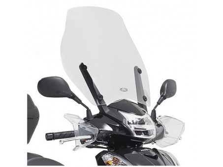 Parbriz moto KAPPA - HONDA SH MODE 125 (13-17) 43 X 46 CM Transparent - necesar Kit montaj A1125AK