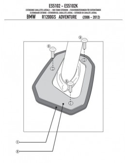 Extensie talpa cric lateral KAPPA - BMW R 1200GS ADVENTURE (06-13)