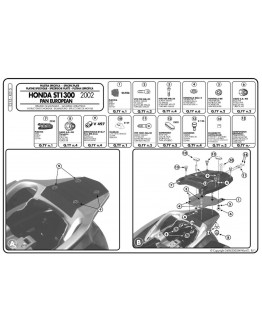 Suport pentru topcase KAPPA - HONDA ST 1300 PAN EUROPEAN (02-14) (cu placa MONOKEY)