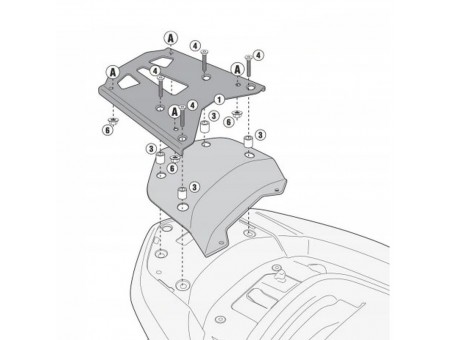 Suport pentru topcase KAPPA - HONDA FORZA 300 ABS (13-15) (cu placa MONOKEY)