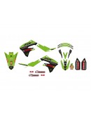 Kit grafic BLACKBIRD KAWASAKI KX 250F '21-'23, KX 450F '19-'24 REPLICA KAWASAKI RACING F&H 22 culoare Verde Negru