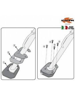 Extensie talpa cric lateral KAPPA - BMW F 650 GS / F 800 GS (08-17), F 800 GS Adventure (13-18)