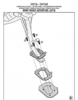 Extensie talpa cric lateral KAPPA - BMW F 850 GS Adventure (19)