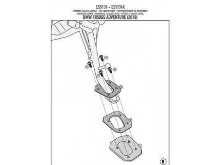 Extensie talpa cric lateral KAPPA - BMW F 850 GS Adventure (19)