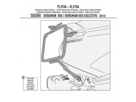 Suport pentru genti laterale KAPPA MONOKEY SUZUKI 650 Burgman / 650 Burgman Executive (13-19)